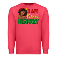 Cardinal i am black history with afro black girl Premium Sweatshirt - texasbilliewilder