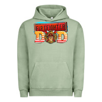 Pigment Oil Green firefighter dad Urban Hoodie - AdoDesignShop