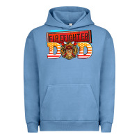 Pigment Pebble Blue firefighter dad Urban Hoodie - AdoDesignShop