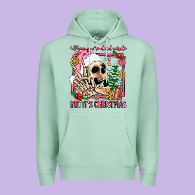 When You're Dead Inside But It's Christmas Premium Hoodie Designed By Adodesignshop