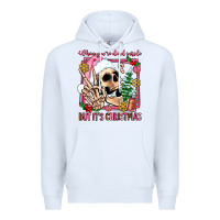 White when you're dead inside but it's christmas Premium Hoodie - AdoDesignShop