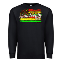 Black juneteenth 1865 with crown flag Premium Sweatshirt - texasbilliewilder