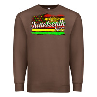 Chestnut juneteenth 1865 with crown flag Premium Sweatshirt - texasbilliewilder