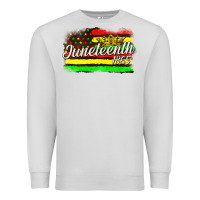 Dove Grey juneteenth 1865 with crown flag Premium Sweatshirt - texasbilliewilder
