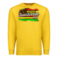 Lemon juneteenth 1865 with crown flag Premium Sweatshirt - texasbilliewilder