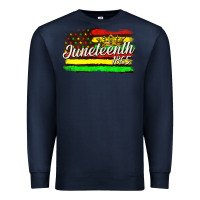 Navy juneteenth 1865 with crown flag Premium Sweatshirt - texasbilliewilder