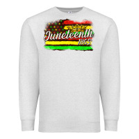 Oatmeal Heather juneteenth 1865 with crown flag Premium Sweatshirt - texasbilliewilder
