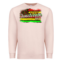 Pale Pink juneteenth 1865 with crown flag Premium Sweatshirt - texasbilliewilder