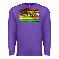 Purple juneteenth 1865 with crown flag Premium Sweatshirt - texasbilliewilder