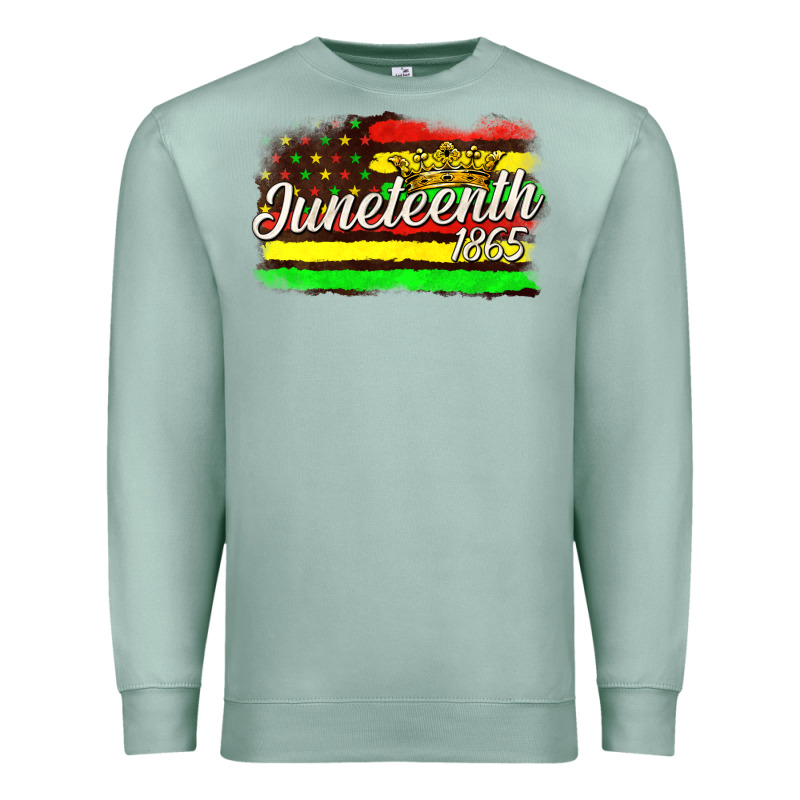 Juneteenth 1865 With Crown Flag Premium Sweatshirt by texasbilliewilder | Teevron