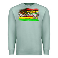 Seafoam juneteenth 1865 with crown flag Premium Sweatshirt - texasbilliewilder