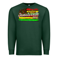 Sports Green juneteenth 1865 with crown flag Premium Sweatshirt - texasbilliewilder