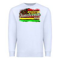 White juneteenth 1865 with crown flag Premium Sweatshirt - texasbilliewilder