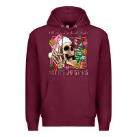 Burgundy when you're dead inside but it's christmas Premium Hoodie - AdoDesignShop
