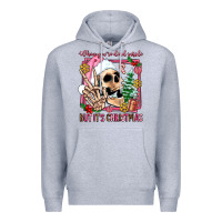 Heather Grey when you're dead inside but it's christmas Premium Hoodie - AdoDesignShop