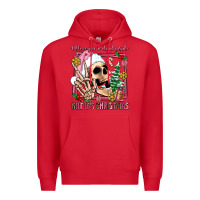 Red when you're dead inside but it's christmas Premium Hoodie - AdoDesignShop