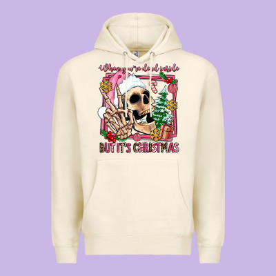 When You're Dead Inside But It's Christmas Premium Hoodie Designed By Adodesignshop