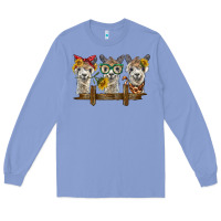 Colony Blue 3 alpacas Long Sleeve Tee - BarkalooDesign