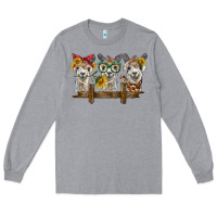 Heather Grey 3 alpacas Long Sleeve Tee - BarkalooDesign