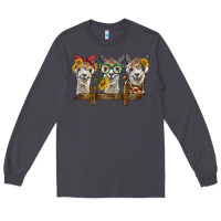 Smoke 3 alpacas Long Sleeve Tee - BarkalooDesign