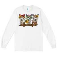 White 3 alpacas Long Sleeve Tee - BarkalooDesign
