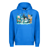 True Royal winter snowman coffee cups Premium Hoodie - AdoDesignShop