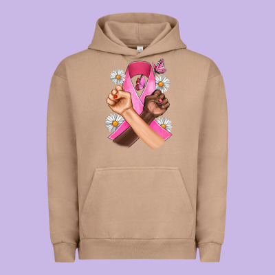 Breast Cancer Fist Daisy Butterfly Urban Hoodie Designed By Artiststas