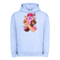 Pigment Grape Ice Breast Cancer Fist Daisy Butterfly Urban Hoodie - Artiststas