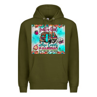 Army Green just a girl who loves camping Premium Hoodie - JahusDesignShop