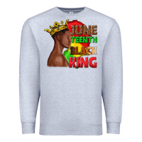 Heather Grey juneteenth black king Premium Sweatshirt - texasbilliewilder