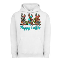 Pigment Lunar Rock happy easter leopard cowhide turquoise cactus bunny's Urban Hoodie - JahusDesignShop
