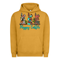 Pigment Peanut Butter happy easter leopard cowhide turquoise cactus bunny's Urban Hoodie - JahusDesignShop