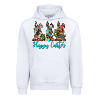 White happy easter leopard cowhide turquoise cactus bunny's Urban Hoodie - JahusDesignShop