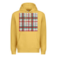 Antique Gold christmas plaid seamless pattern Premium Hoodie - BundleAndBundleShop