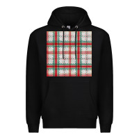 Black christmas plaid seamless pattern Premium Hoodie - BundleAndBundleShop