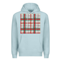 Blue Mist christmas plaid seamless pattern Premium Hoodie - BundleAndBundleShop