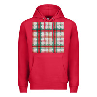 Cardinal christmas plaid seamless pattern Premium Hoodie - BundleAndBundleShop