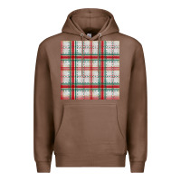 Chestnut christmas plaid seamless pattern Premium Hoodie - BundleAndBundleShop