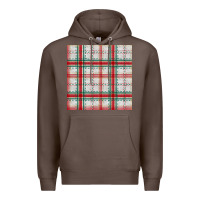 Coffee christmas plaid seamless pattern Premium Hoodie - BundleAndBundleShop