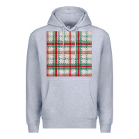 Heather Grey christmas plaid seamless pattern Premium Hoodie - BundleAndBundleShop