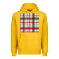 Lemon christmas plaid seamless pattern Premium Hoodie - BundleAndBundleShop