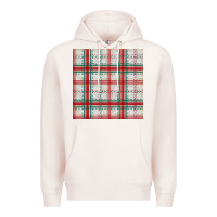 Pale Pink christmas plaid seamless pattern Premium Hoodie - BundleAndBundleShop