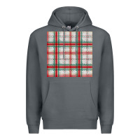Rock christmas plaid seamless pattern Premium Hoodie - BundleAndBundleShop