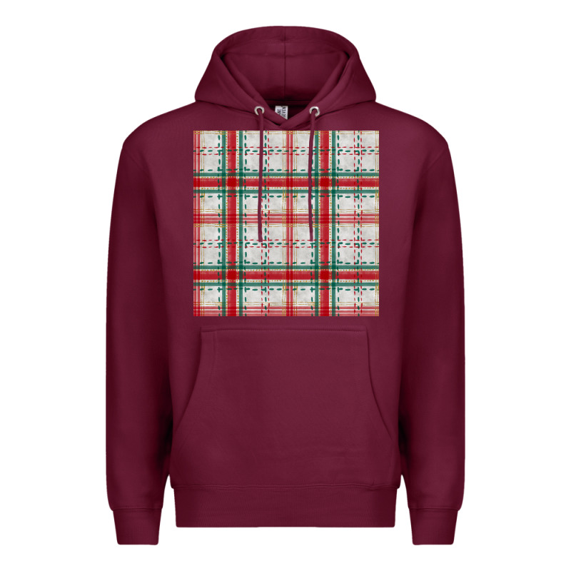 Christmas Plaid Seamless Pattern Premium Hoodie by BundleAndBundleShop | Teevron