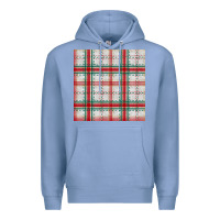 Colony Blue christmas plaid seamless pattern Premium Hoodie - BundleAndBundleShop
