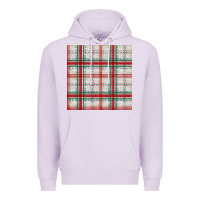 Lilac christmas plaid seamless pattern Premium Hoodie - BundleAndBundleShop