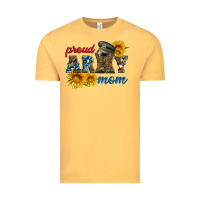 Vintage Mustard proud army mom Vintage Tee - Artiststas