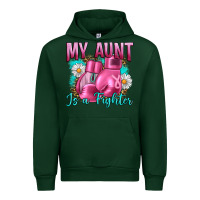 Forest Green Breast Cancer My Aunt İs A Fighter Urban Hoodie - Artiststas