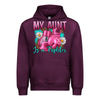 Mauve Wine Breast Cancer My Aunt İs A Fighter Urban Hoodie - Artiststas