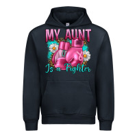 Navy Breast Cancer My Aunt İs A Fighter Urban Hoodie - Artiststas